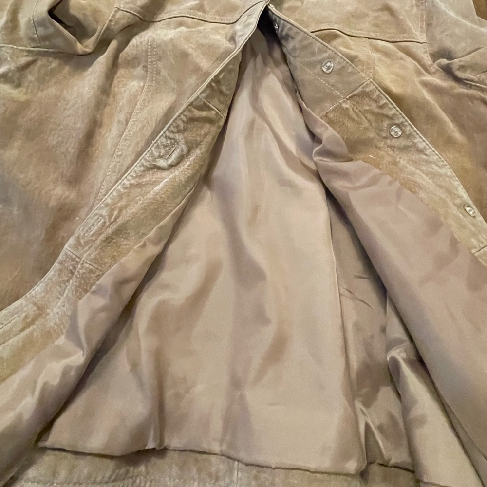 Vintage Cherokee Genuine‎ Leather Suede Coat XL Tan - Picture 15 of 16
